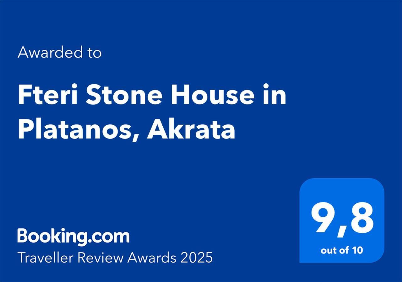 Fteri Stone House In Platanos, Akrata Apartment Ngoại thất bức ảnh